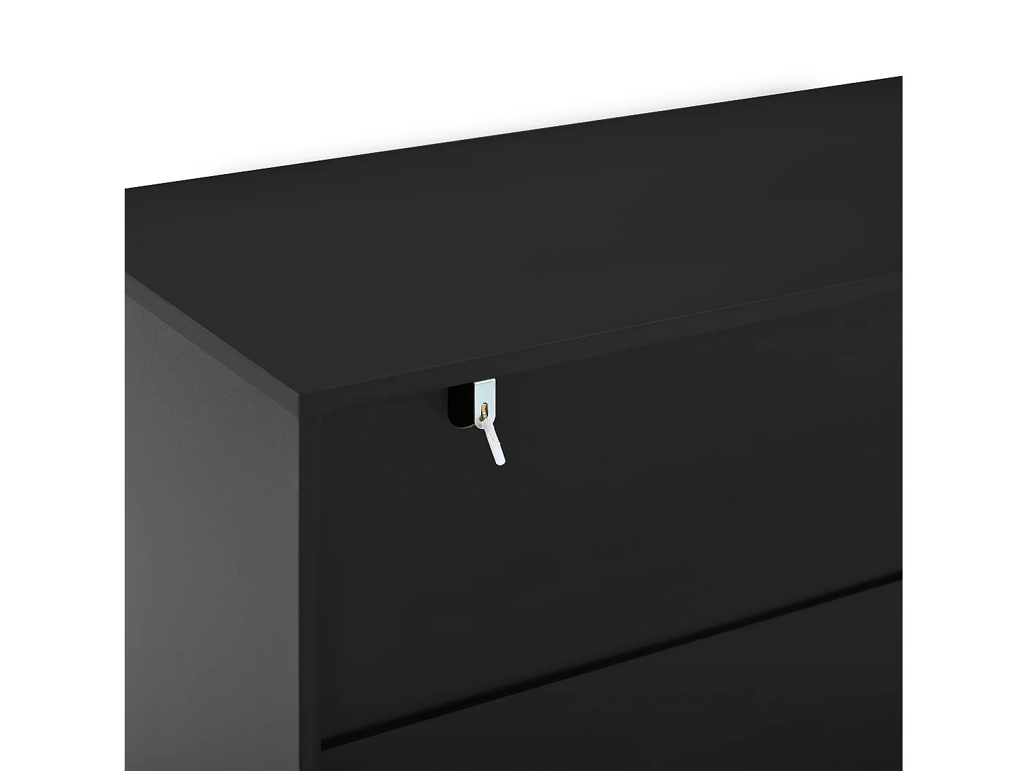 Buffet avec 4 portes - Couleur bois et noir 160 x 40 x 75 cm