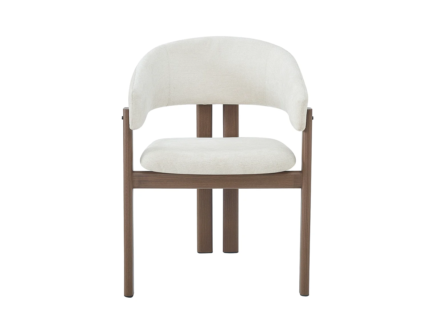 Lot de 2 chaises en lin et métal - Marron et beige