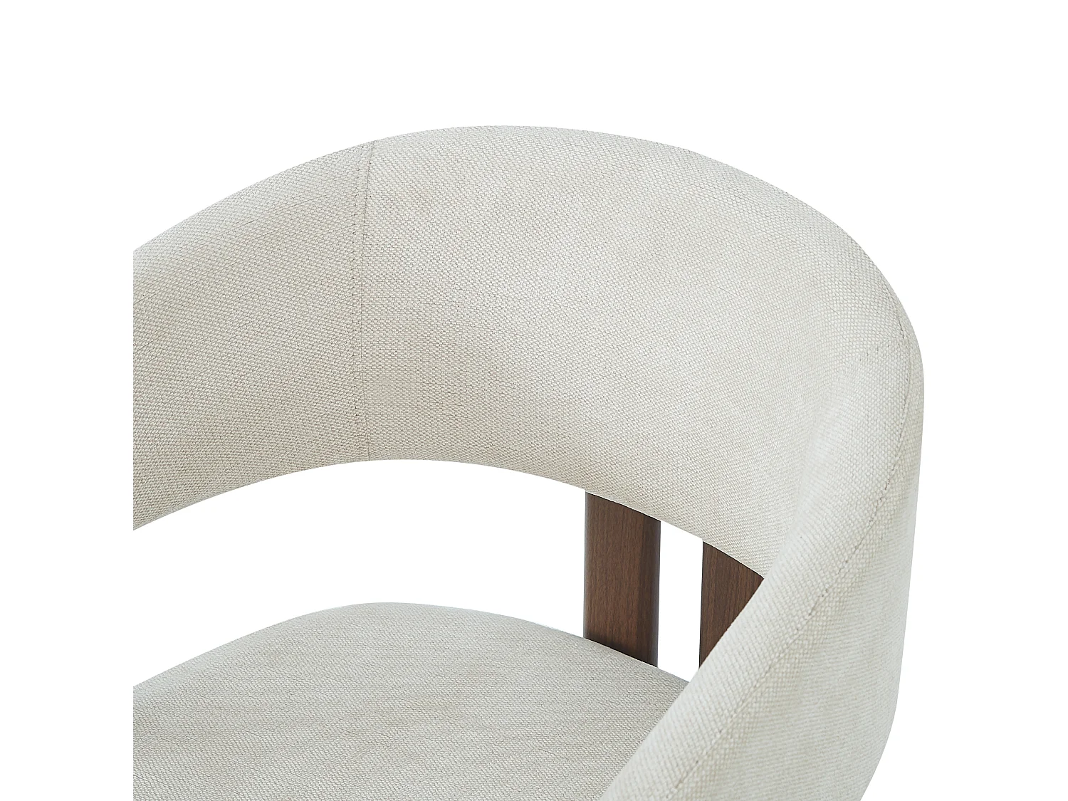 Lot de 2 chaises en lin et métal - Marron et beige