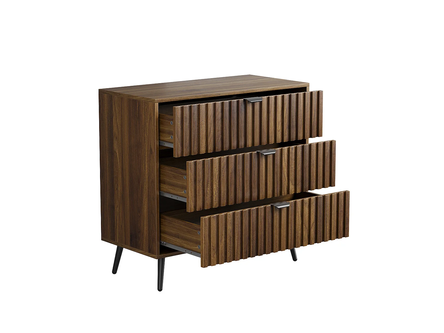 Ladekast met 3 lades – Bruin, 80 x 39 x 78 cm