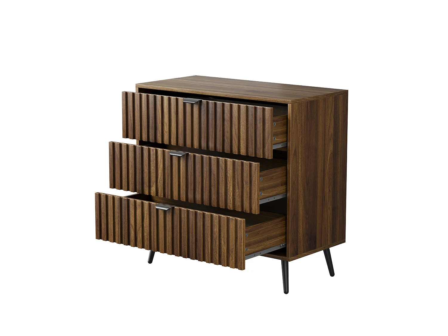 Ladekast met 3 lades – Bruin, 80 x 39 x 78 cm