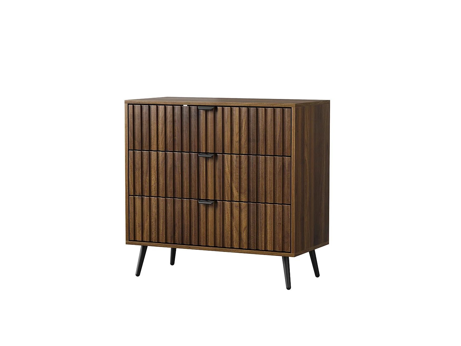 Ladekast met 3 lades – Bruin, 80 x 39 x 78 cm