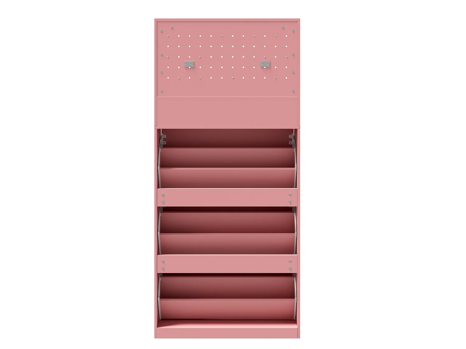 Meuble à chaussures avec 3 compartiments rabattables - Rose 80 × 24 × 178,5 cm