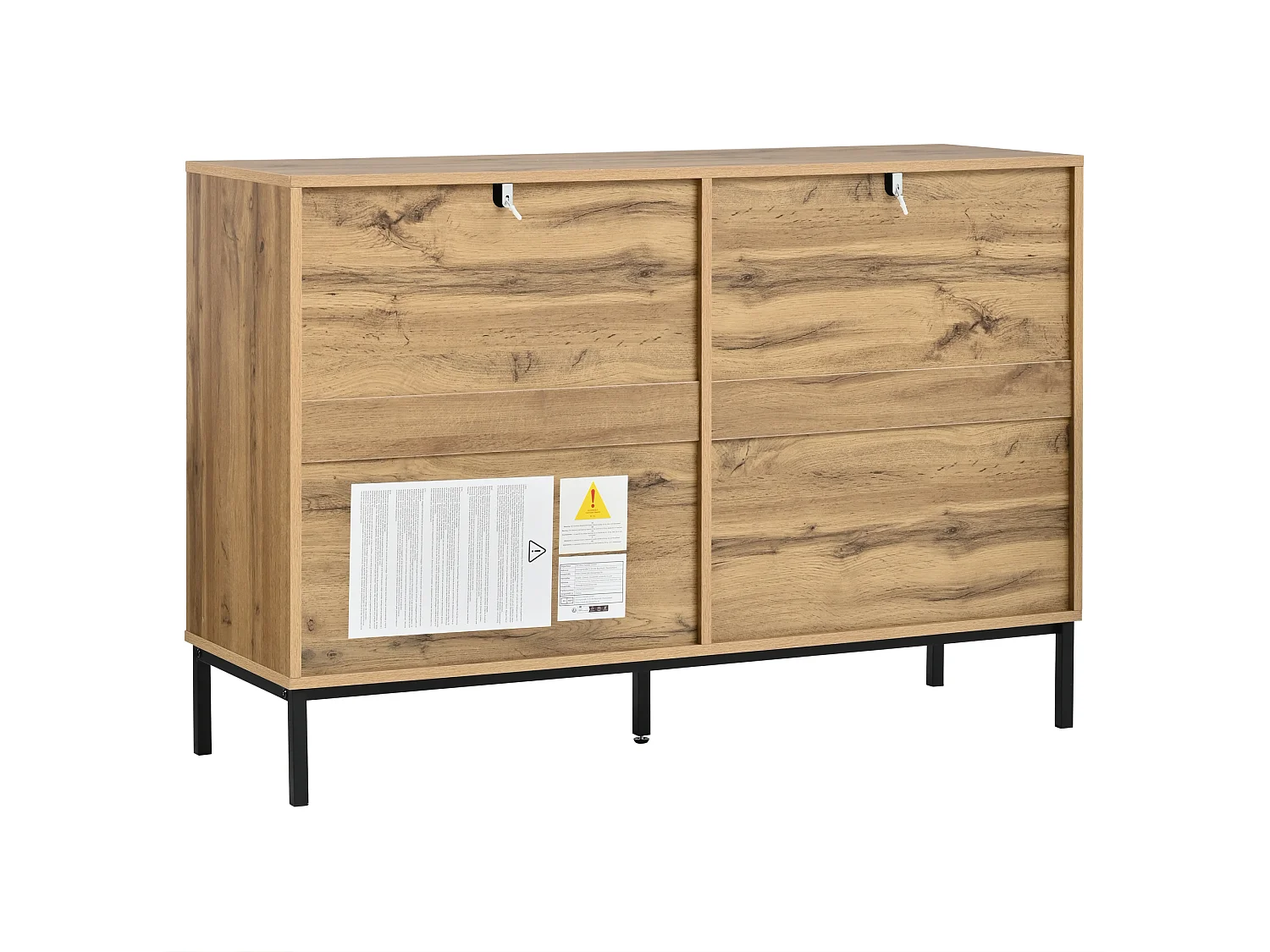 Commode met 6 laden - Houtkleur 120 x 40 x 81 cm
