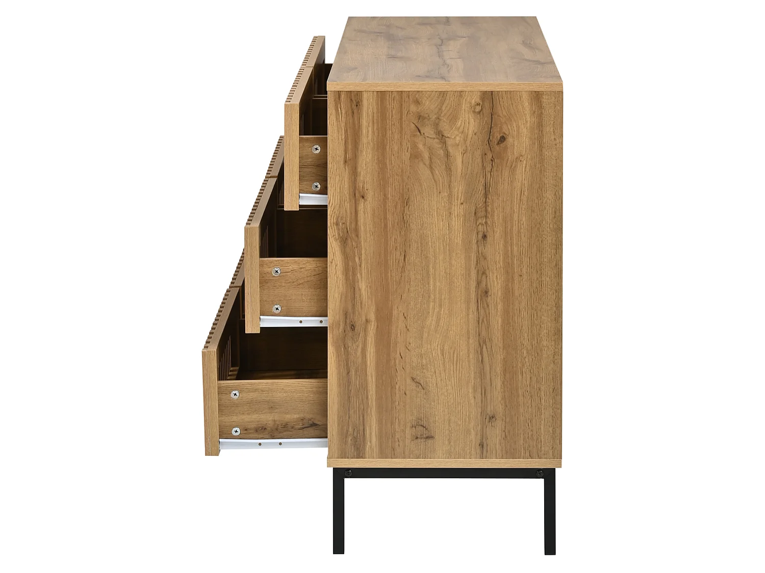 Commode met 6 laden - Houtkleur 120 x 40 x 81 cm