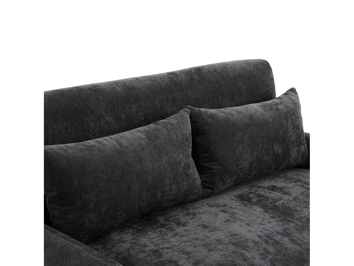 Canapé convertible 2 places en chenille avec USB et dossier réglable - Gris