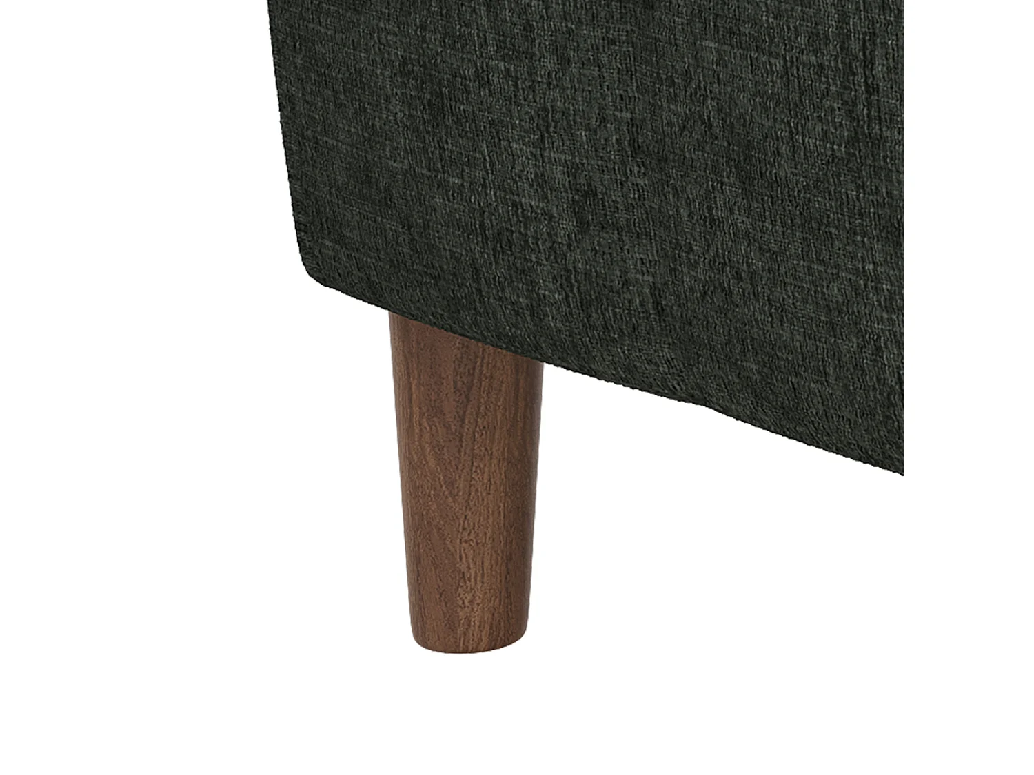 Canapé d'angle 3 places avec rangement et port USB/Type-C - Tissu chenille - Vert