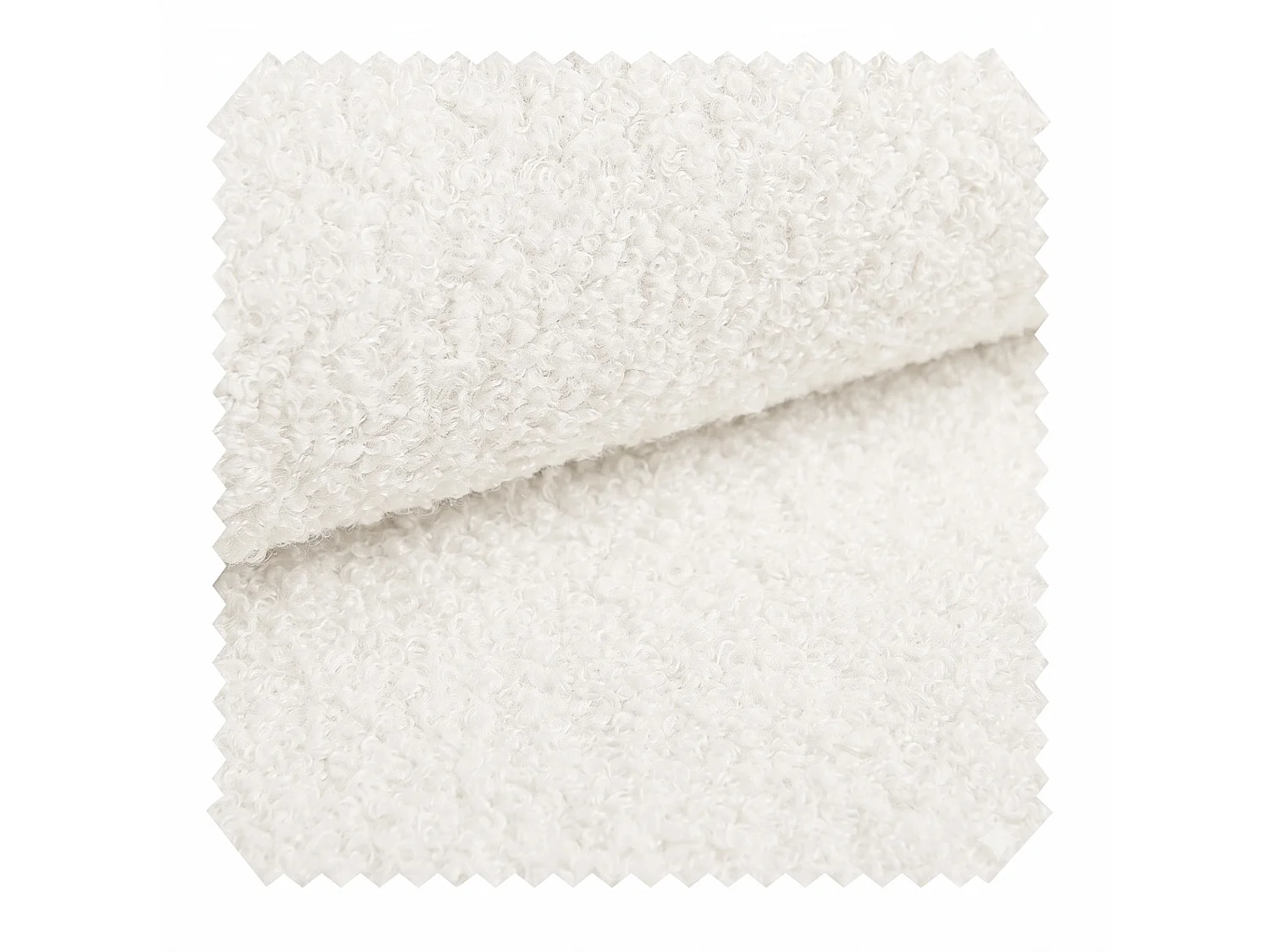 Banc en tissu bouclé 106 cm avec rangement hydraulique - Blanc