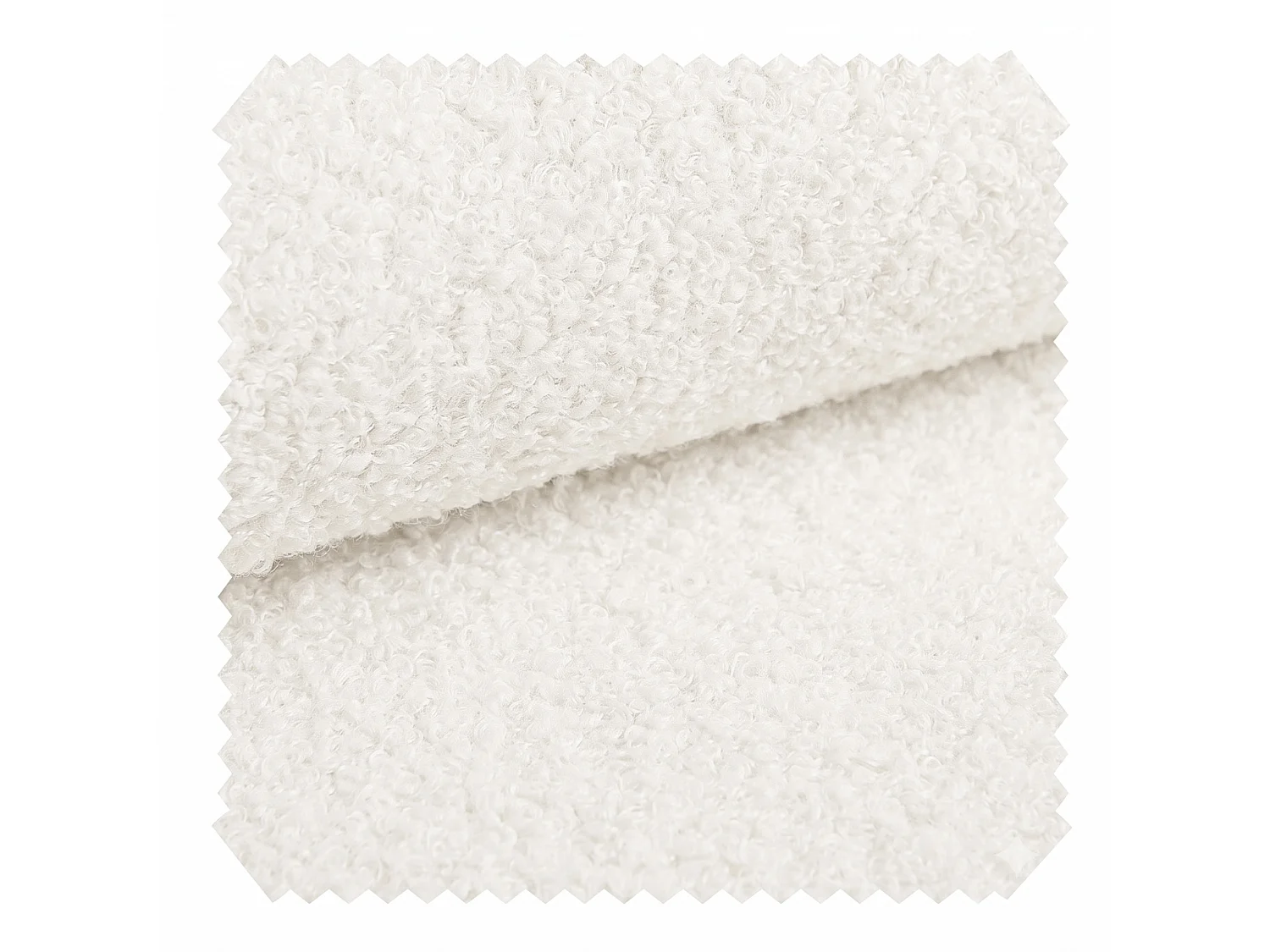 Banc en tissu bouclé 166 cm avec rangement hydraulique - Blanc