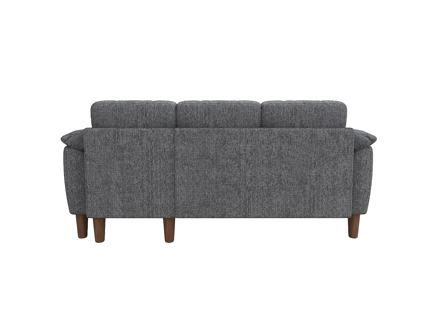 Hoekbank met 3 zitplaatsen, opbergruimte en USB/Type-C-poort - Chenille stof - Lichtgrijs