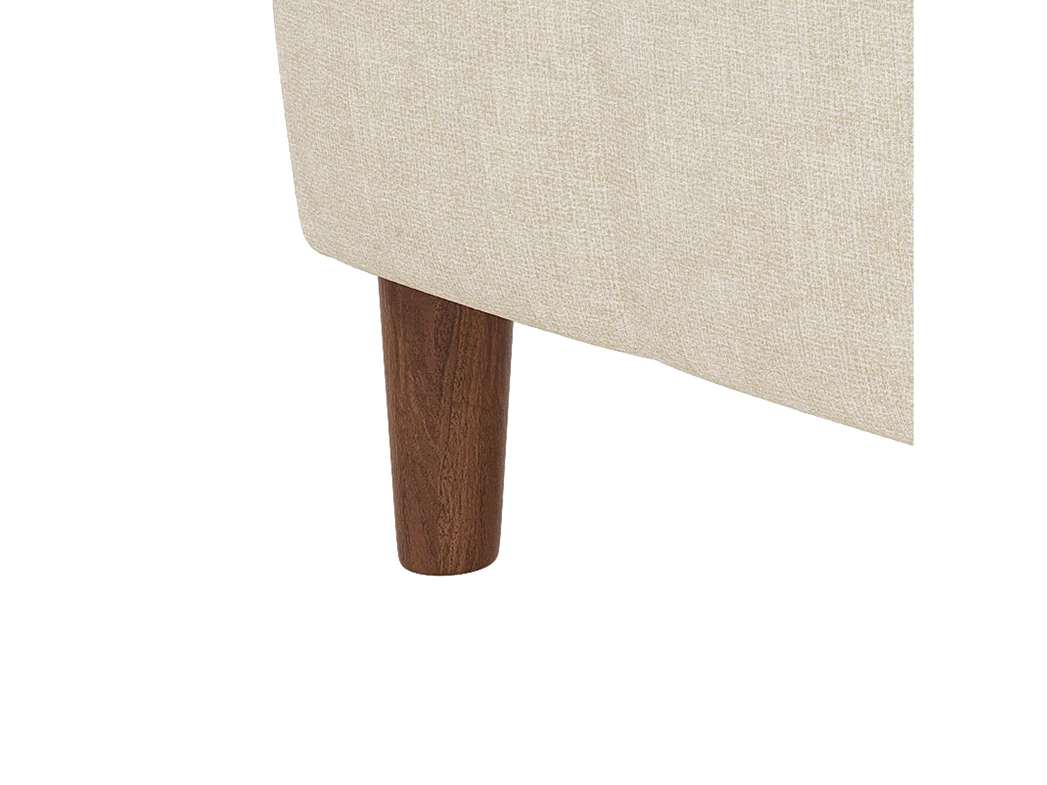 Canapé d'angle 3 places avec rangement et port USB/Type-C - Tissu chenille - Beige
