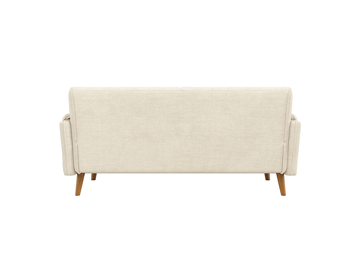 Canapé 2 places 161,5 cm en chenille avec poches latérales - Beige