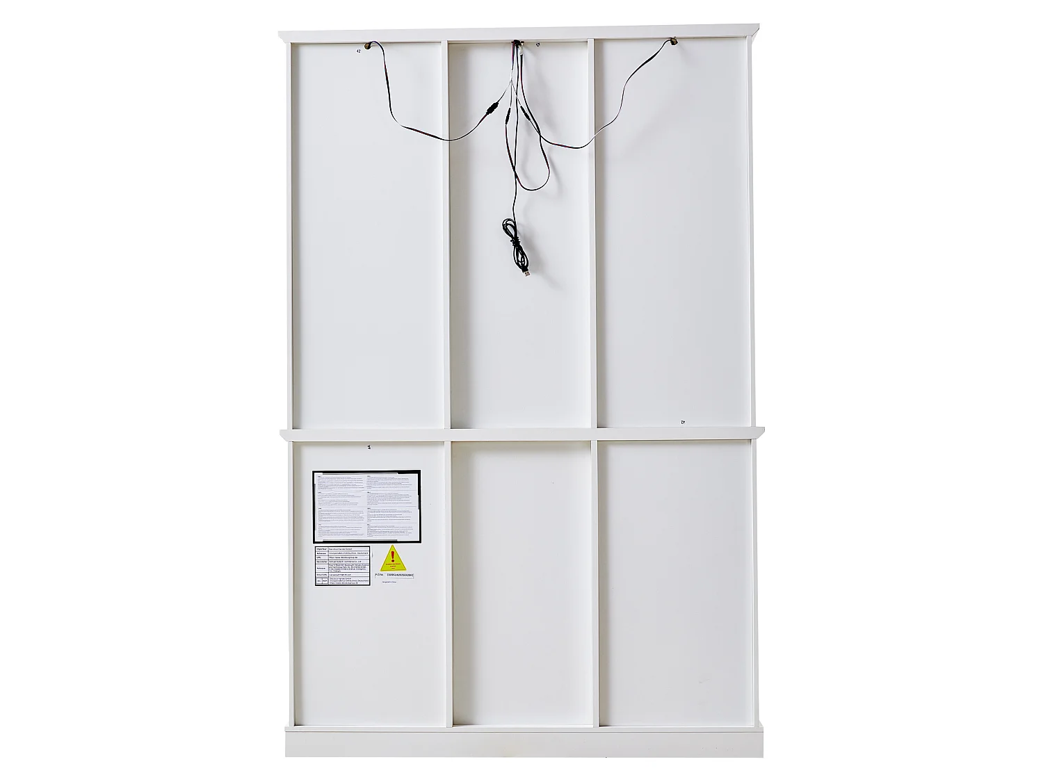 Vitrine avec 4 tiroirs, éclairage LED et 5 portes - Blanc