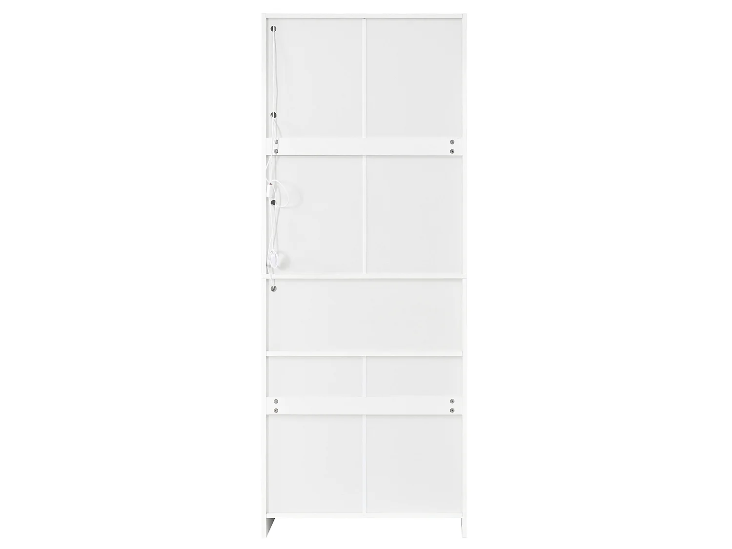 Vitrine avec façade en acrylique et éclairage LED - Finition brillant blanc