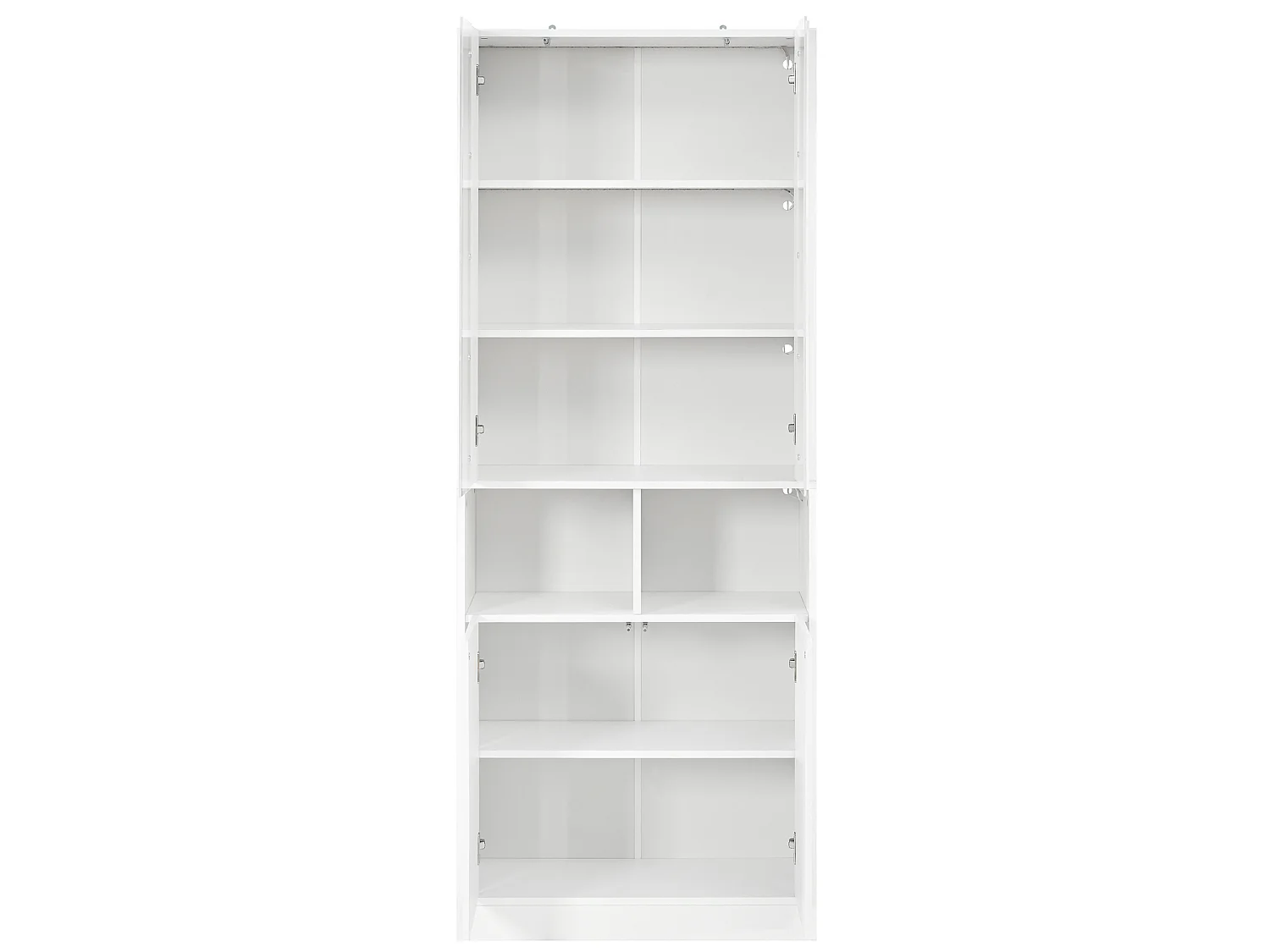 Vitrine avec façade en acrylique et éclairage LED - Finition brillant blanc