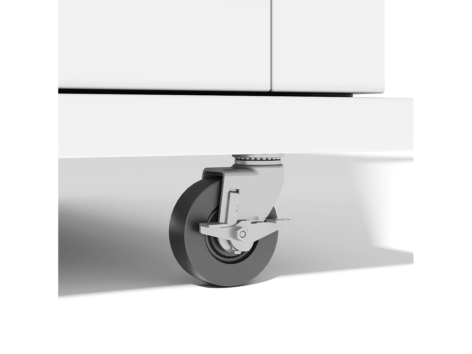Îlot de cuisine mobile avec 3 tiroirs, 2 portes - Blanc 120 × 45 (70) × 87 cm