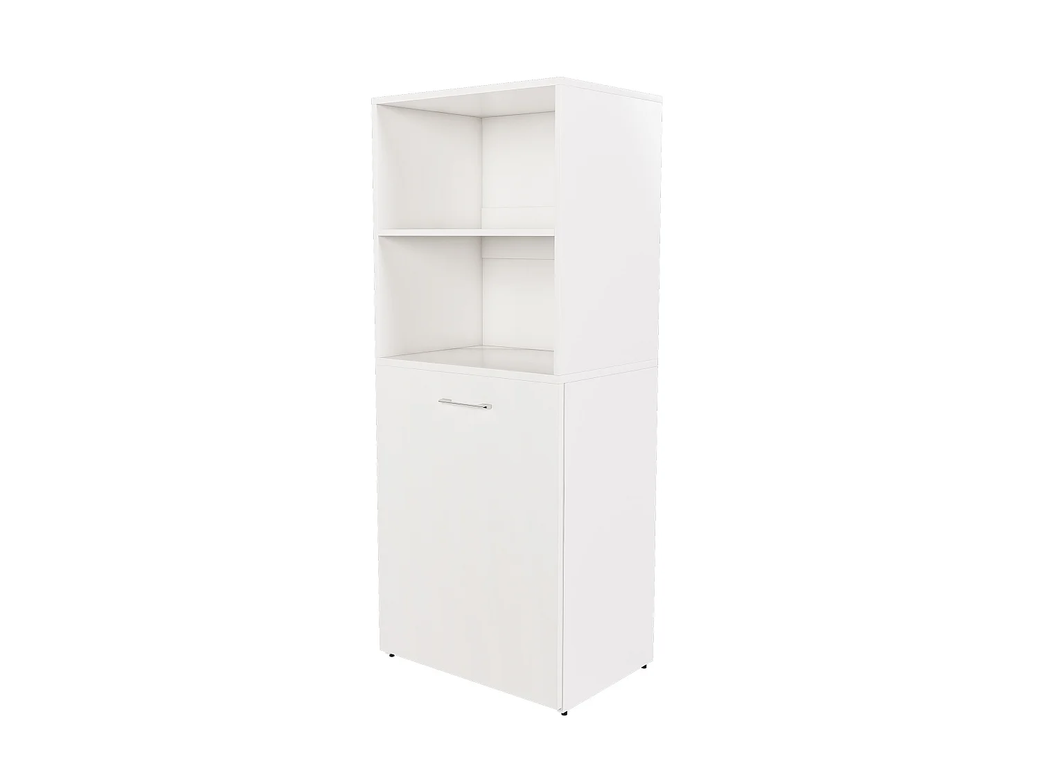 Escritorio extensible con almacenamiento y estantes ajustables - Blanco