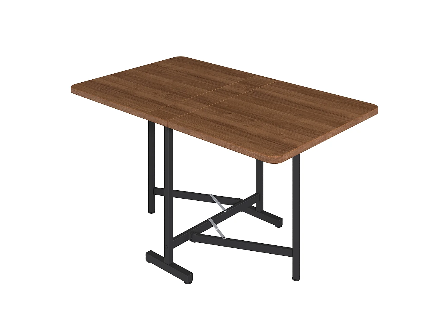 Table à manger pliable 120 x 80 cm marron - Pour 4-6 places