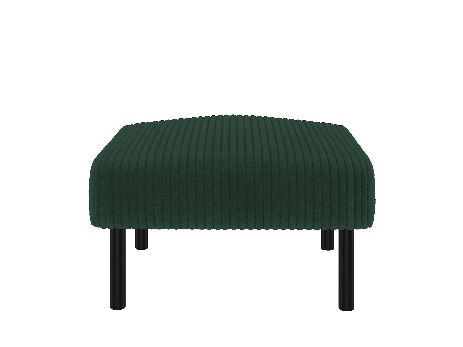 Cordury poef met metalen frame – Smaragdgroen