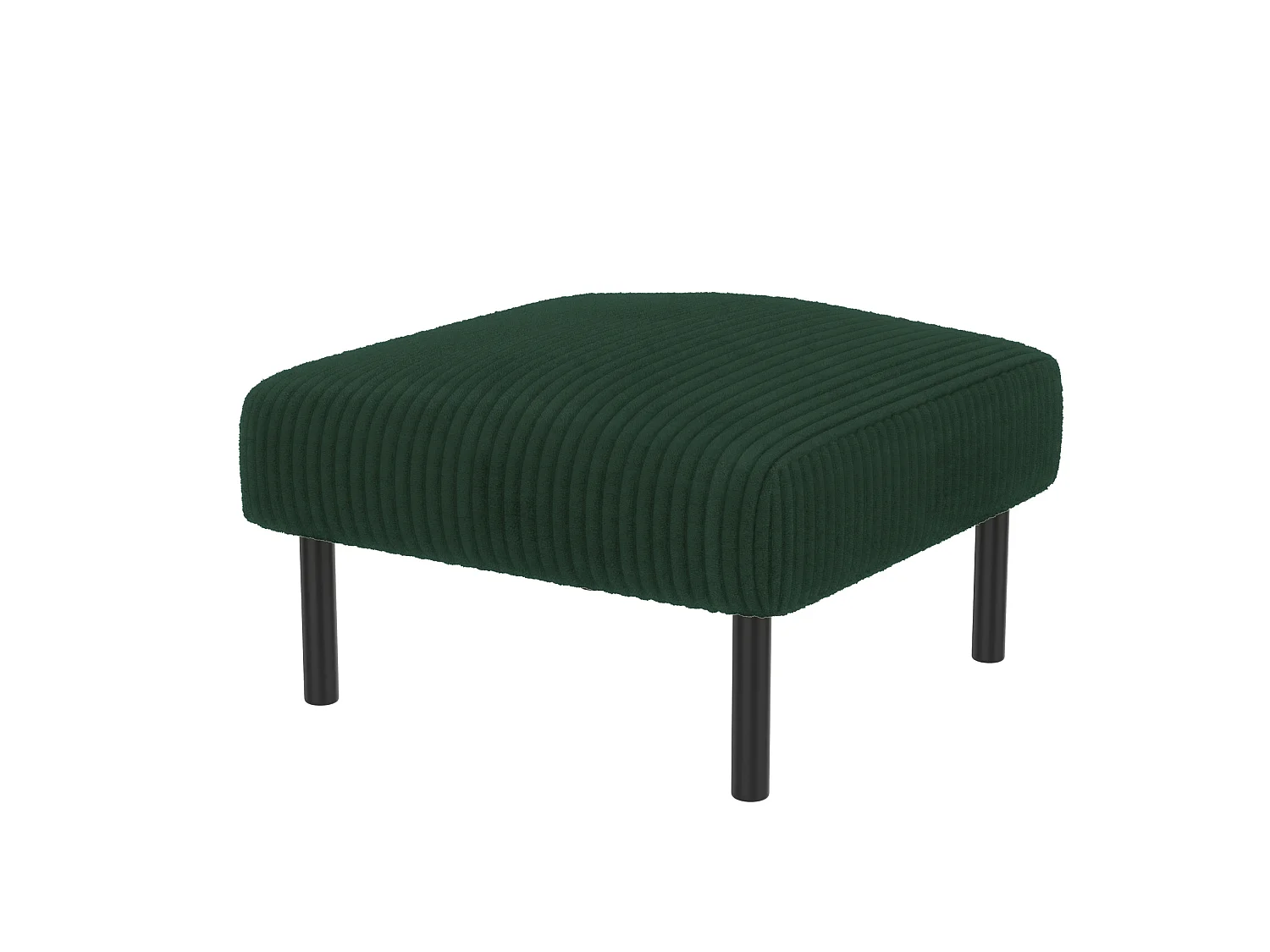 Cordury poef met metalen frame – Smaragdgroen