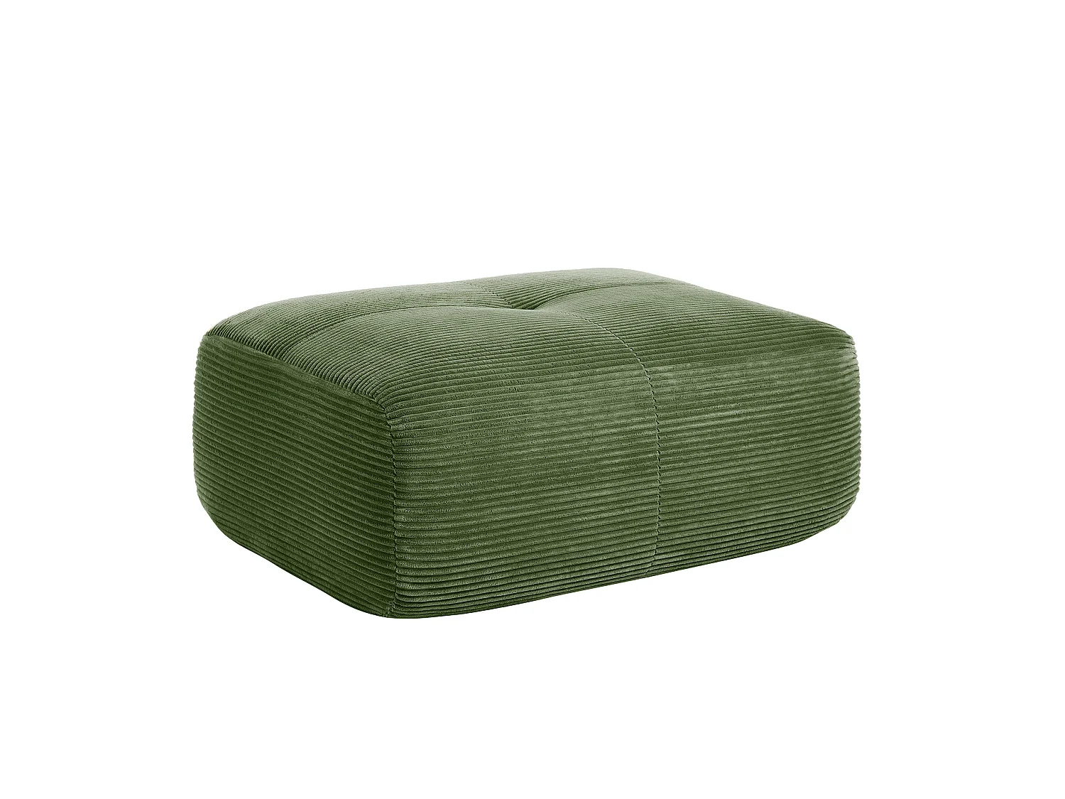 Groene corduroy poef 92,5 x 75 x 40 cm