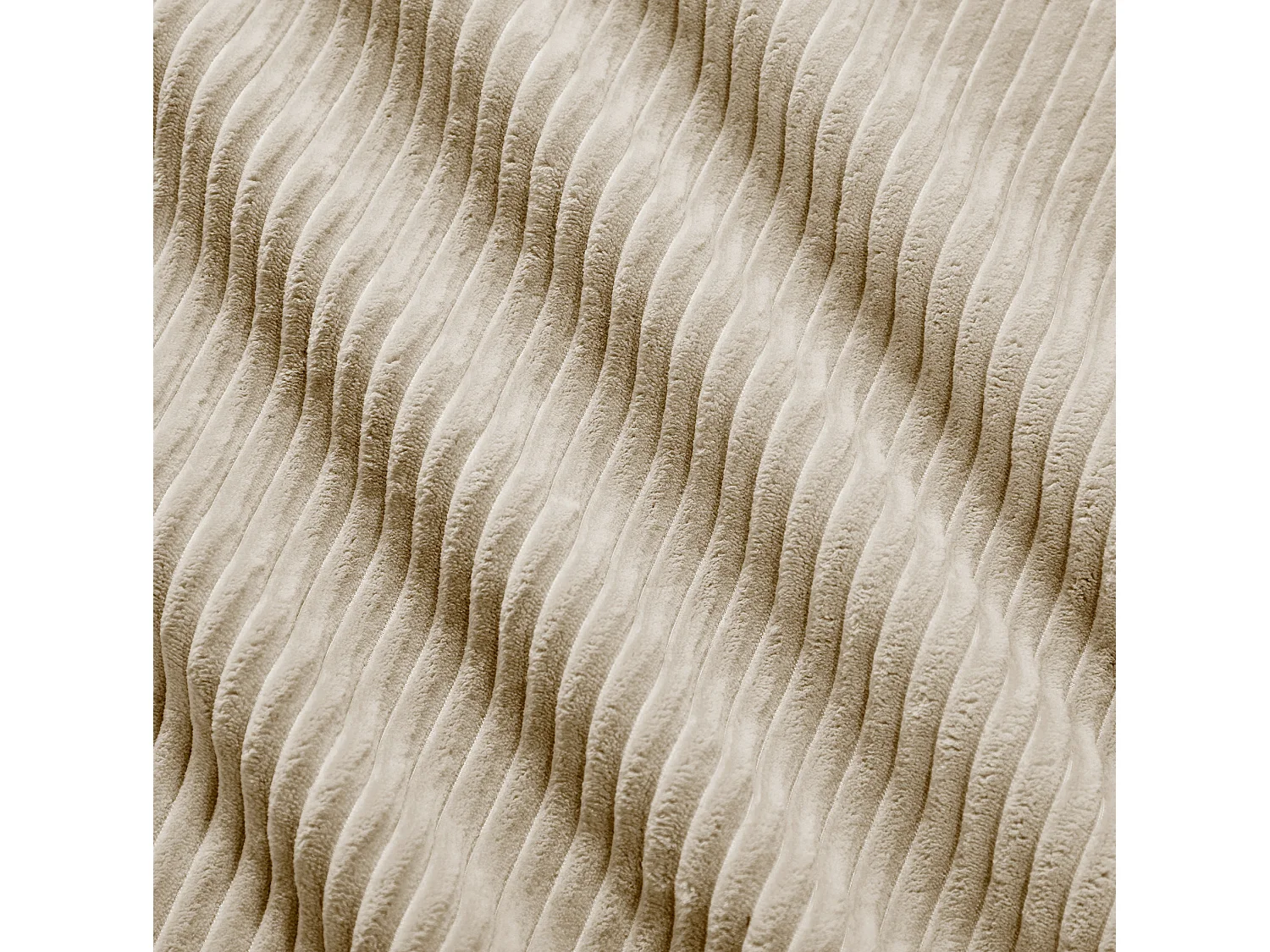 Beige corduroy poef 92,5 x 75 x 40 cm