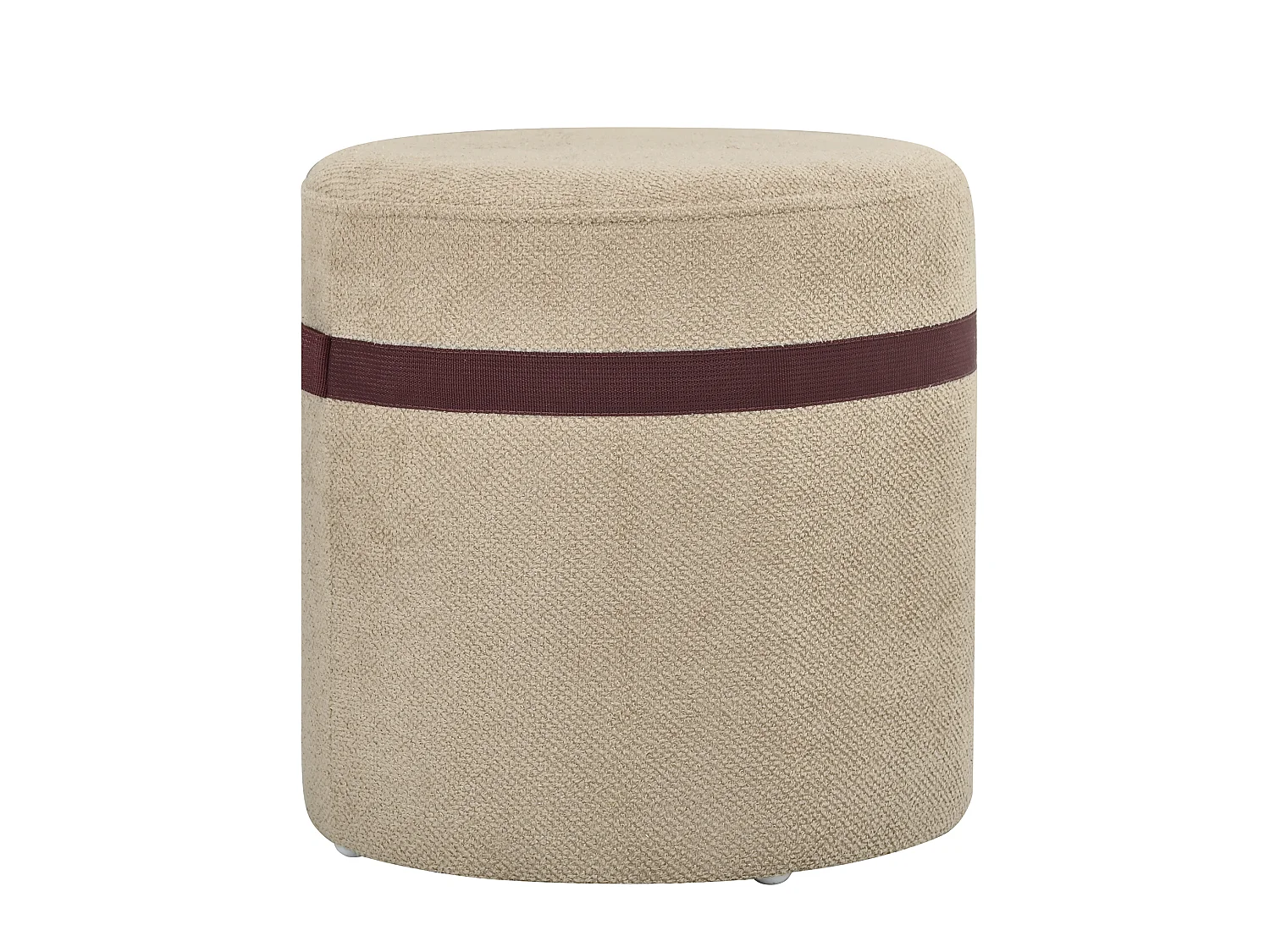 Table basse ovale 108 x 55 cm avec 2 tabourets - Marron