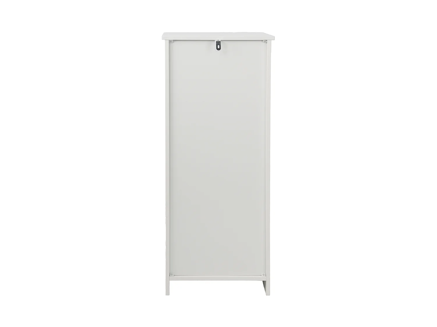 Armário baixo para casa de banho com porta ripada - Branco