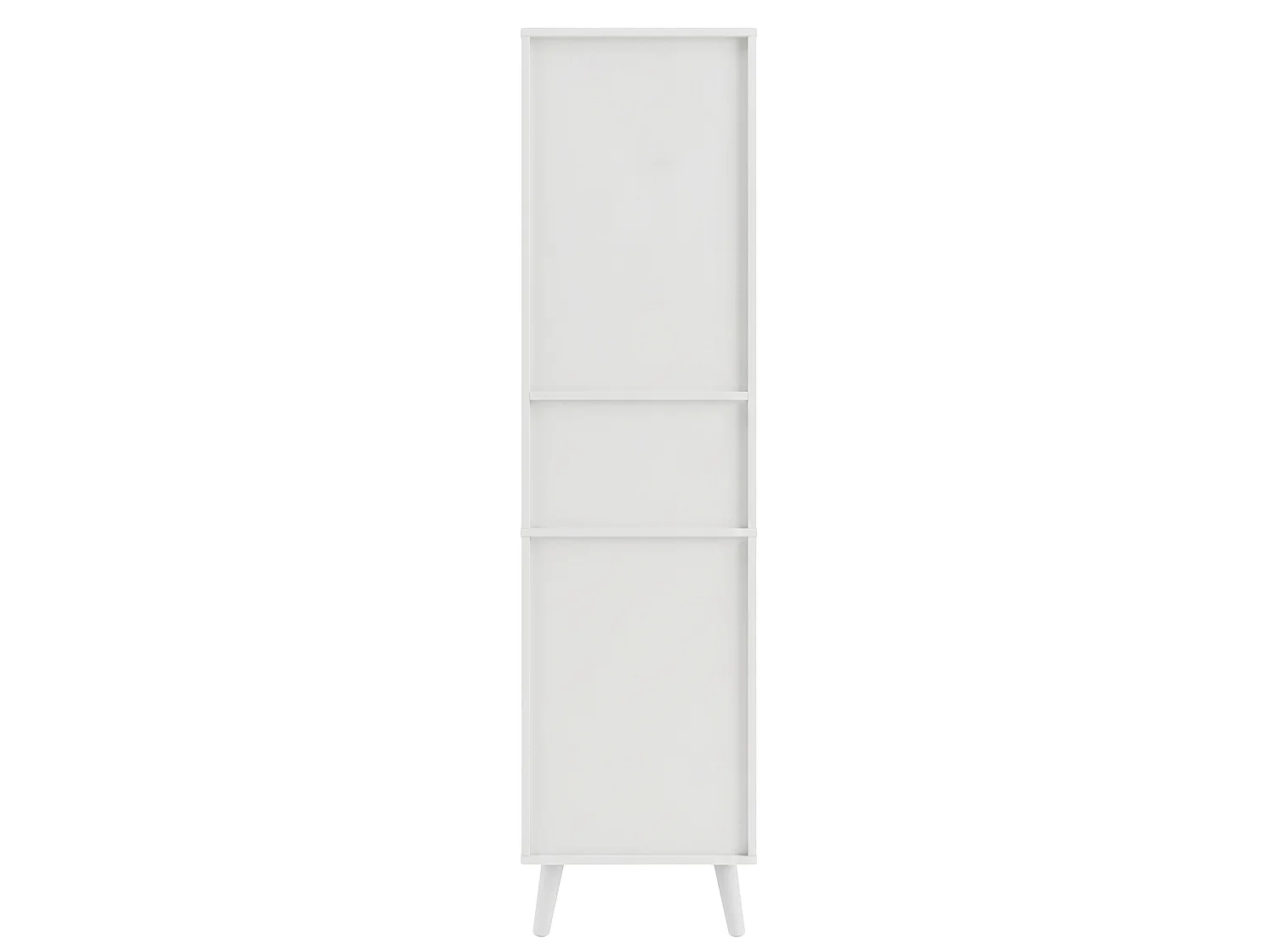 Badkamerkast met 2 rotan deuren en een lade - Wit 40 × 30 × 166 cm