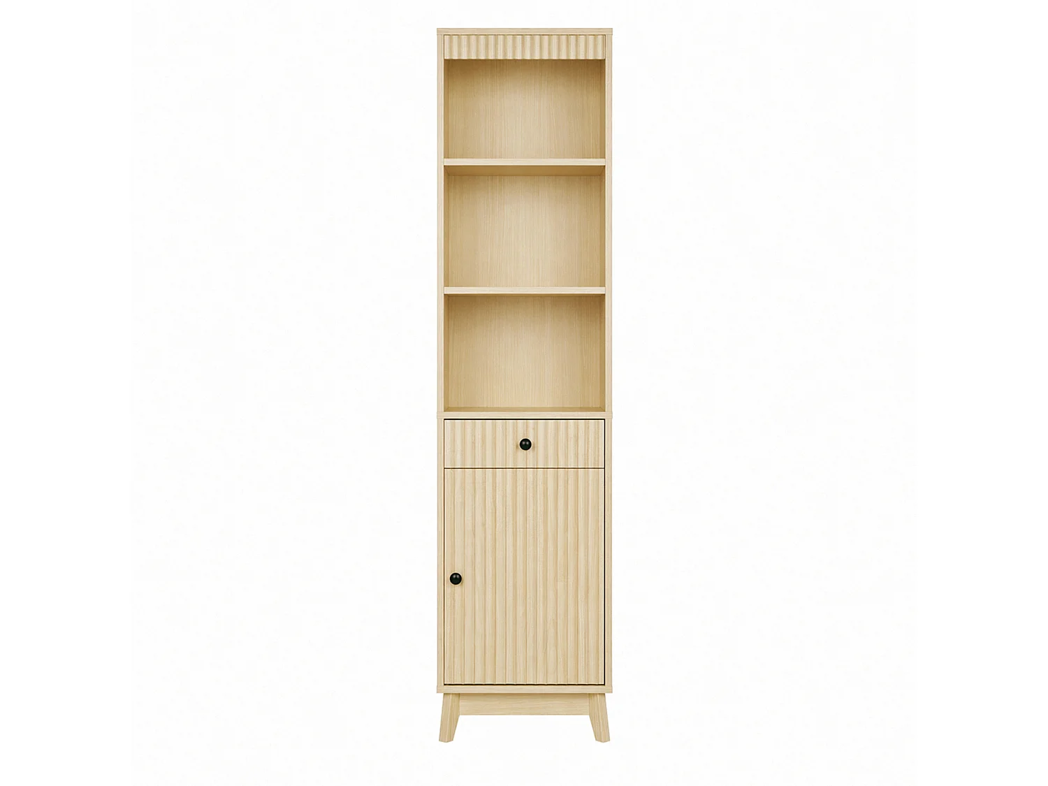 Colonne de salle de bain sur pied - H 172 cm - Naturel clair
