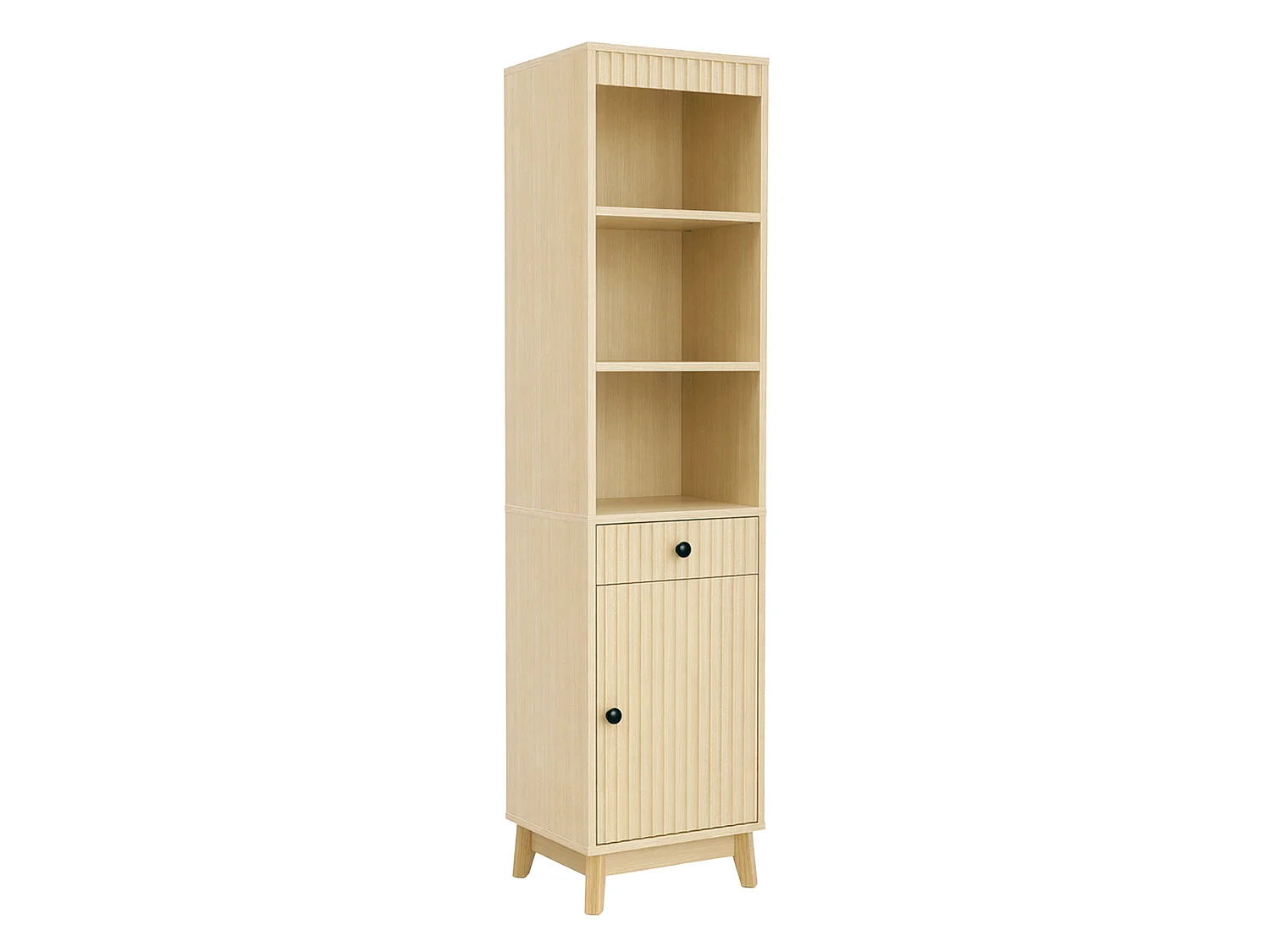 Colonne de salle de bain sur pied - H 172 cm - Naturel clair