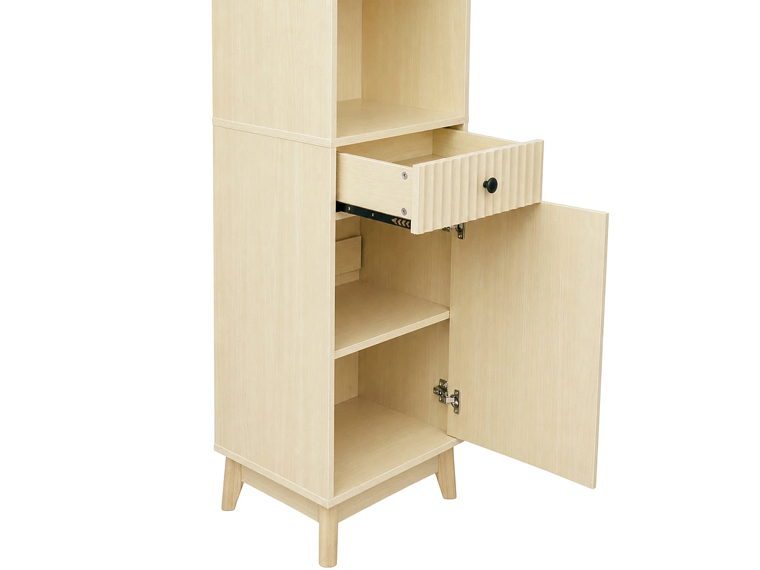 Colonne de salle de bain sur pied - H 172 cm - Naturel clair
