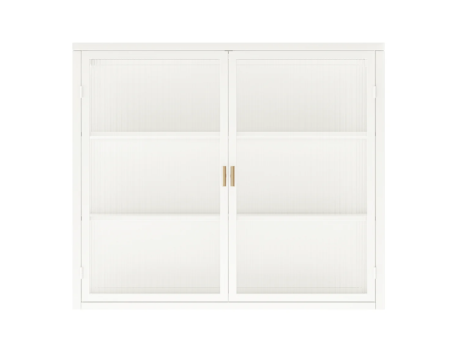 Armoire murale avec 2 portes en verre - Blanc