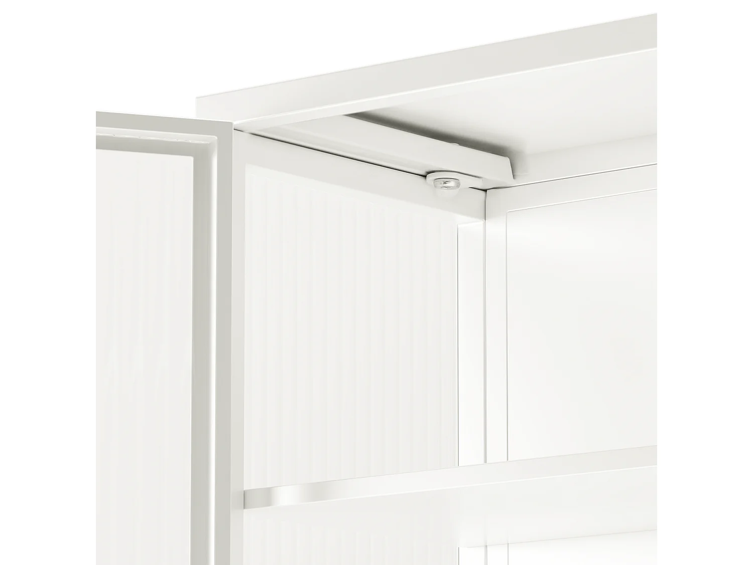 Armoire murale avec 2 portes en verre - Blanc