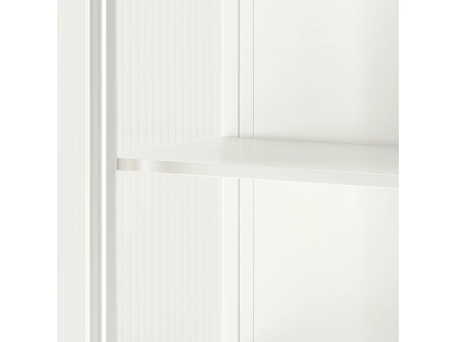 Armoire murale avec 2 portes en verre - Blanc