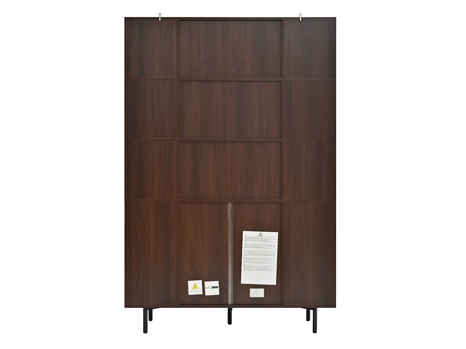 Keukendressoir met 8 deuren - MDF en metaal - Bruin 120 x 40 x 180 cm