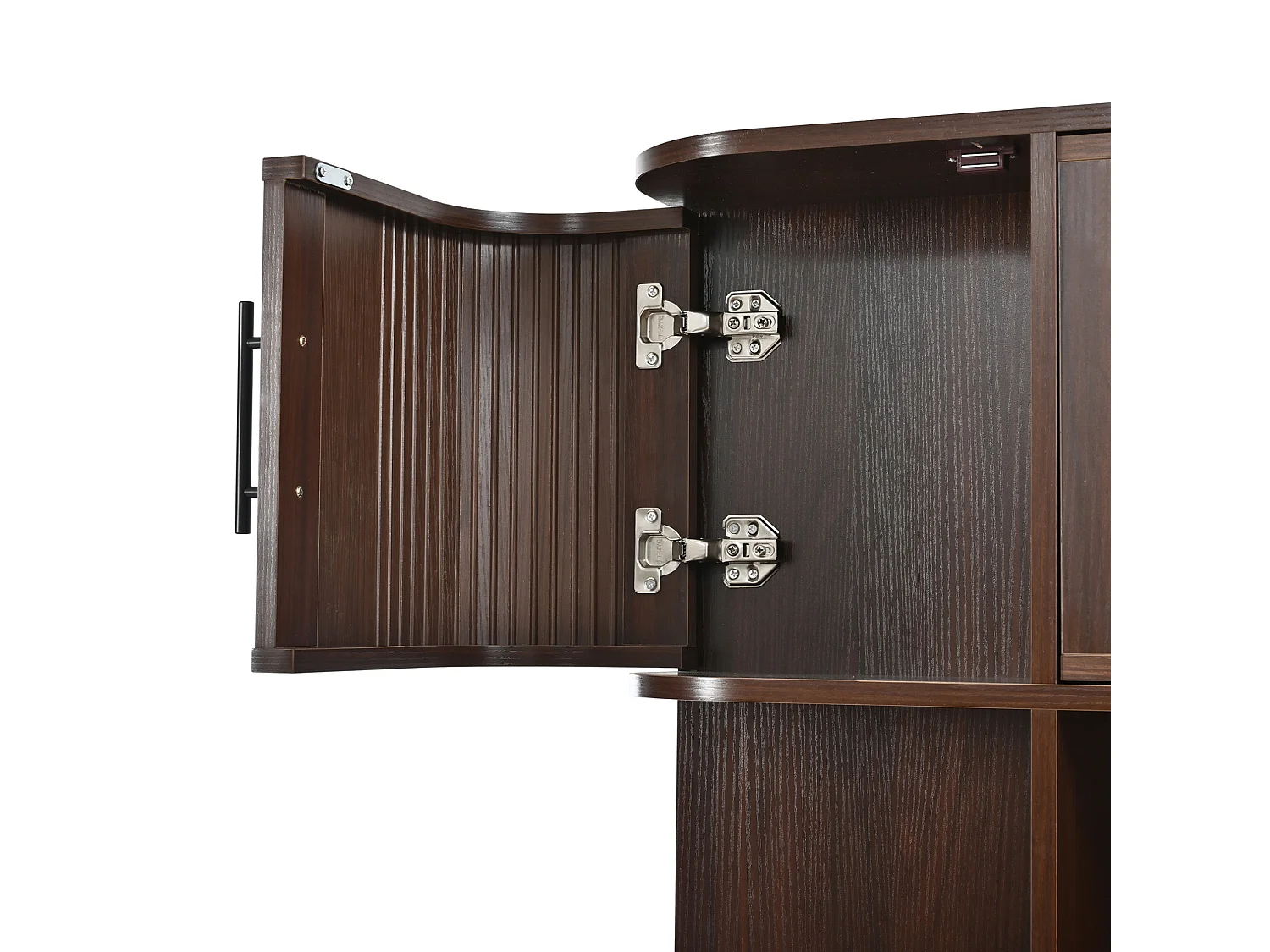 Keukendressoir met 8 deuren - MDF en metaal - Bruin 120 x 40 x 180 cm