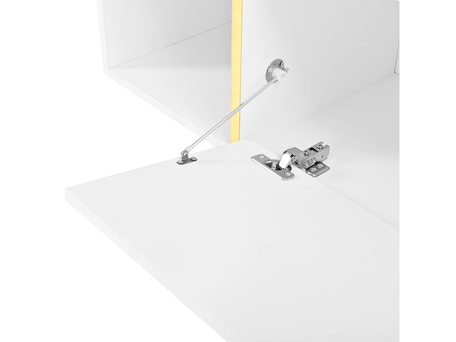 Rack para TV extensível com frentes em acabamento brilhante – Branco
