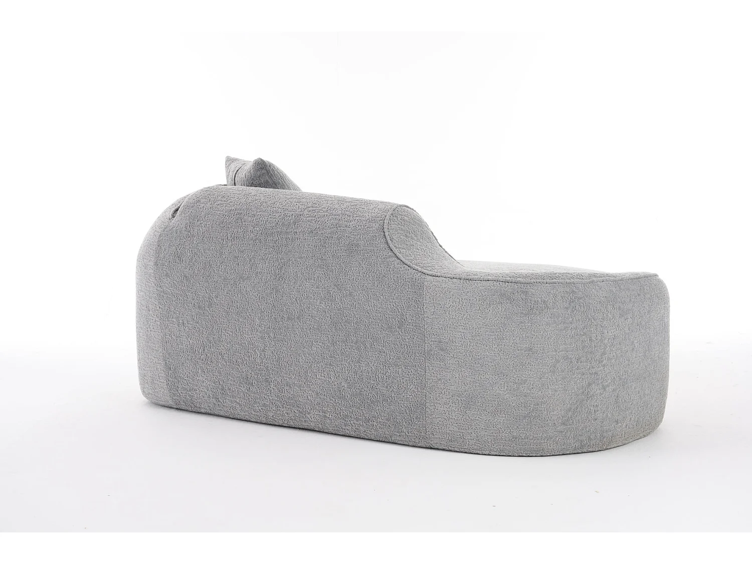 Méridienne arquée en chenille avec coussin – ​​Gris