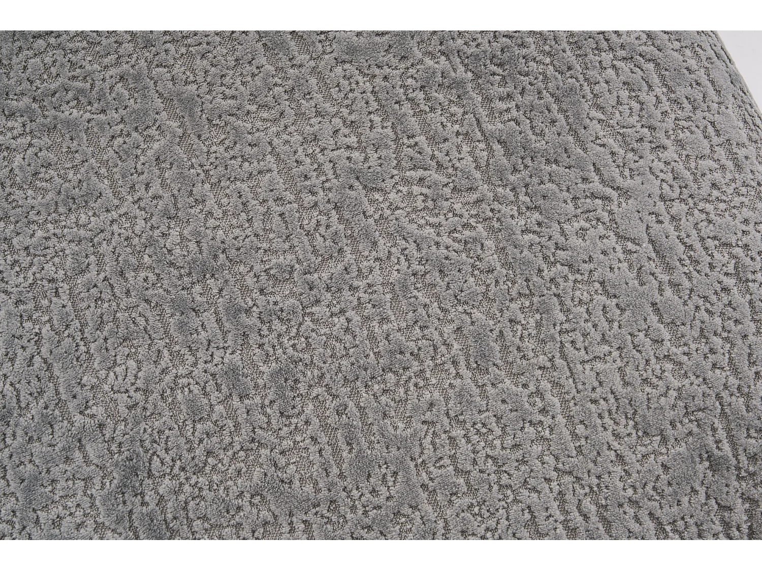 Méridienne arquée en chenille avec coussin – ​​Gris