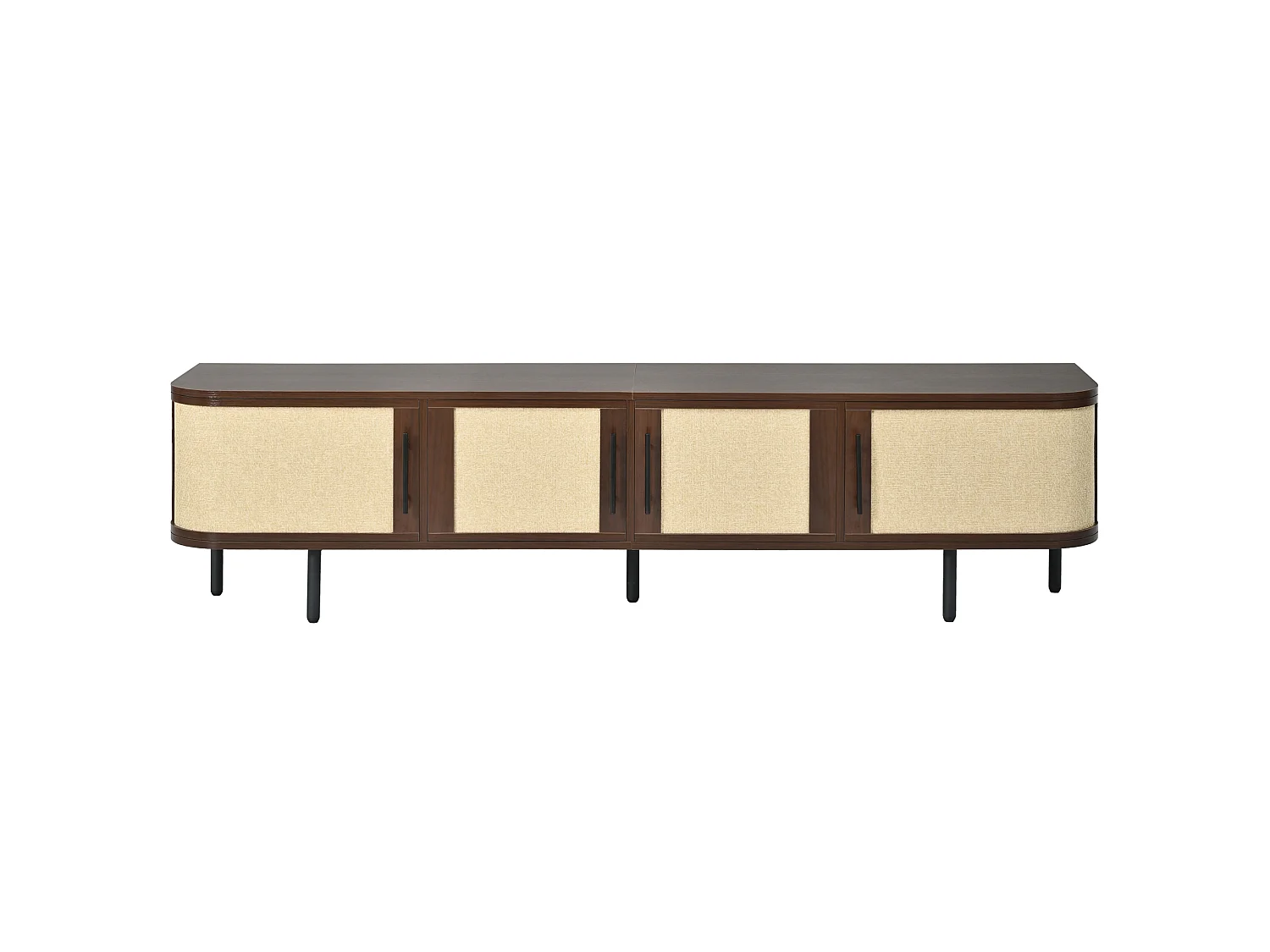 Meuble TV avec 4 portes - Marron 180 × 40 × 45 cm