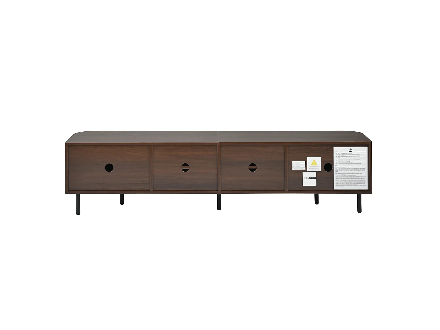 Meuble TV avec 4 portes - Marron 180 × 40 × 45 cm