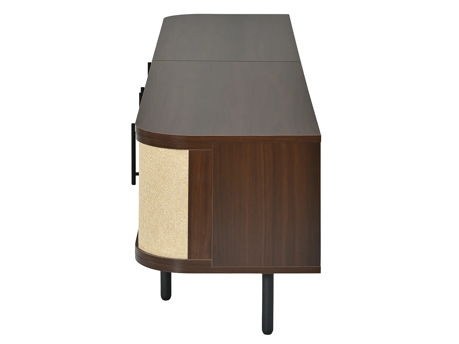 Meuble TV avec 4 portes - Marron 180 × 40 × 45 cm