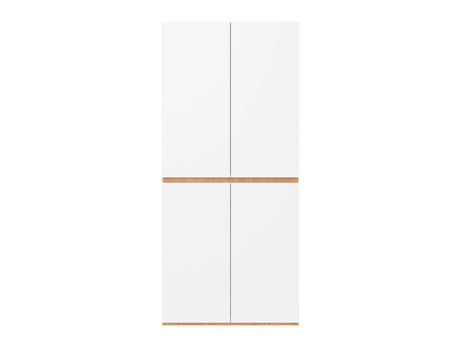 Armoire avec 4 portes et 3 tiroirs - Blanc 90 x 50 x 200 cm