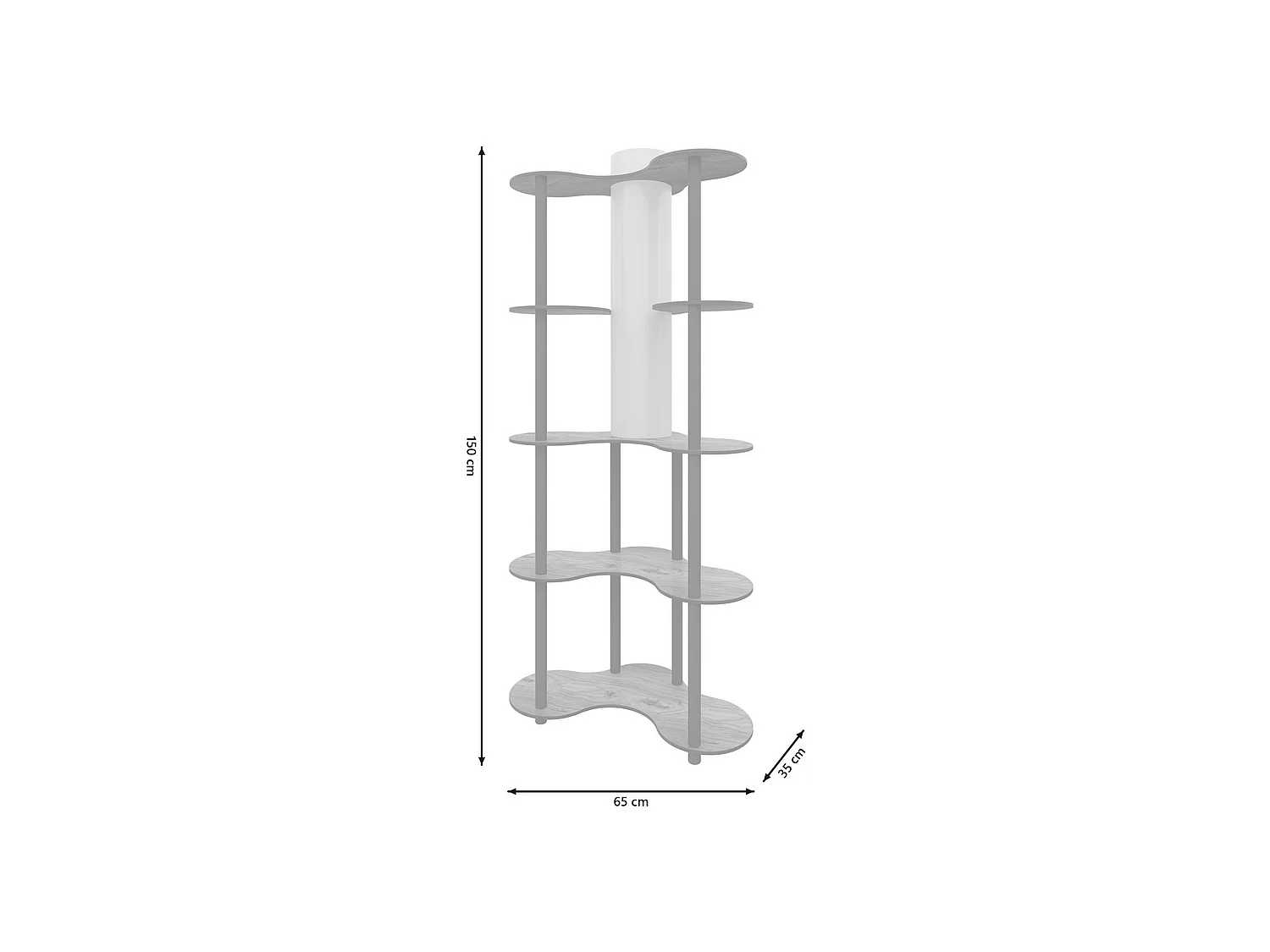 Lampes de sol - décor en noyer Bois - ALUNA