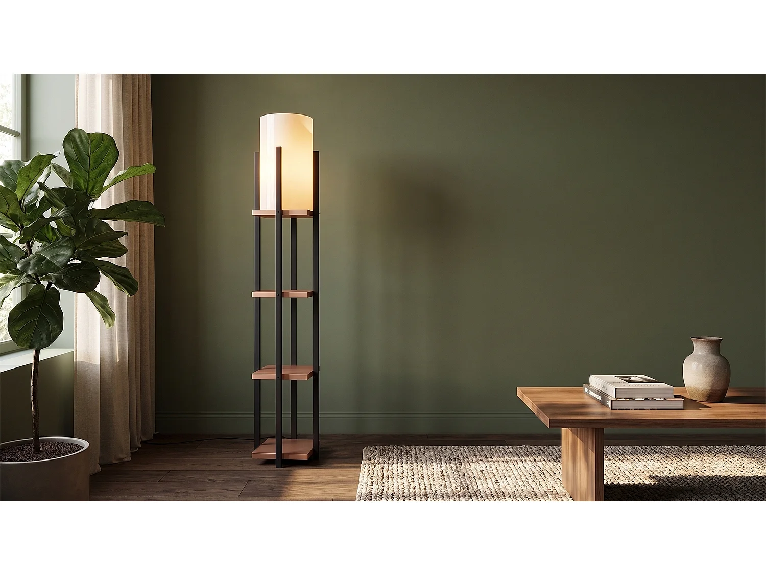 Lampes de sol - Noir Bois - AMARIS
