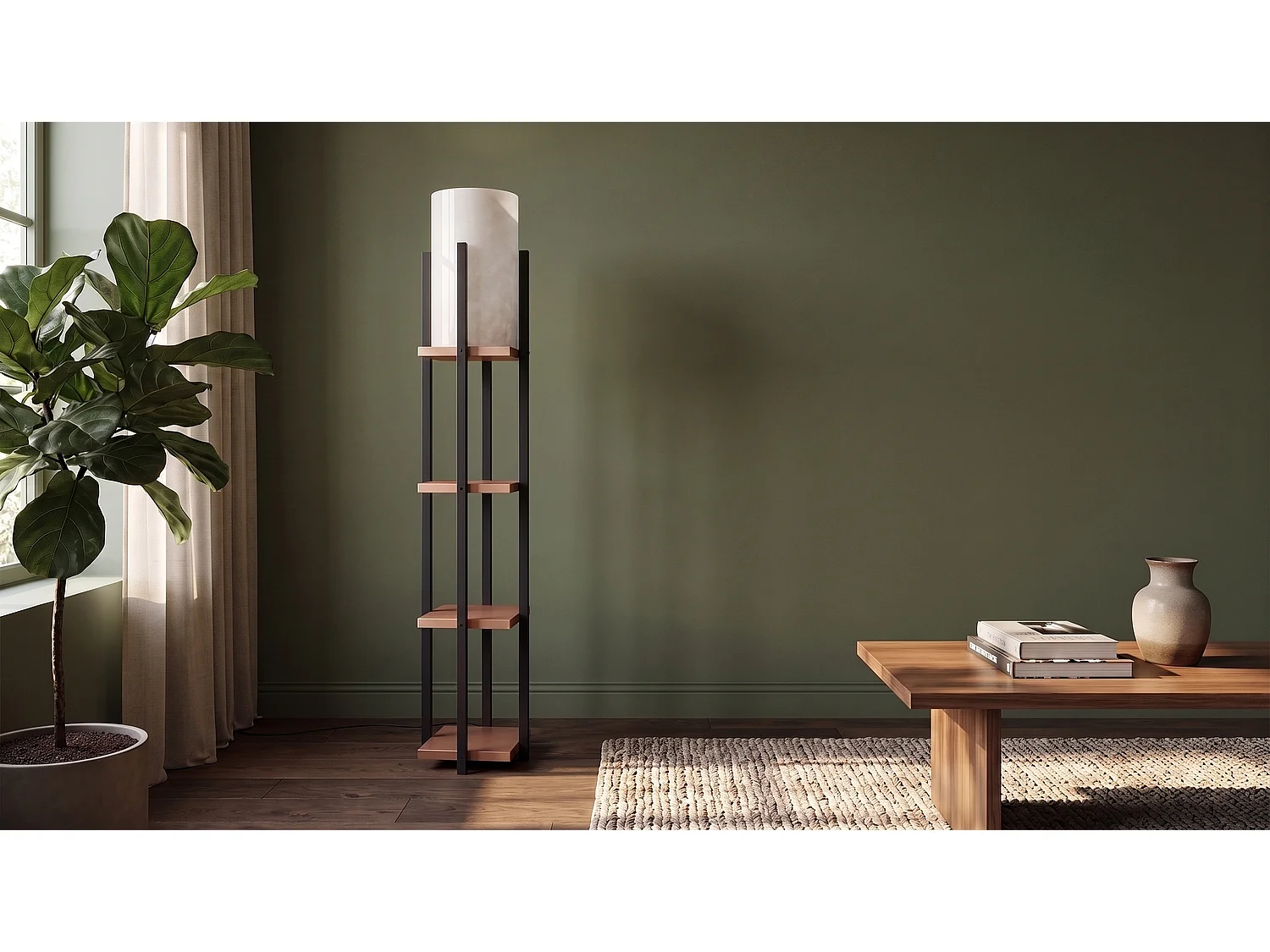 Lampes de sol - Noir Bois - AMARIS