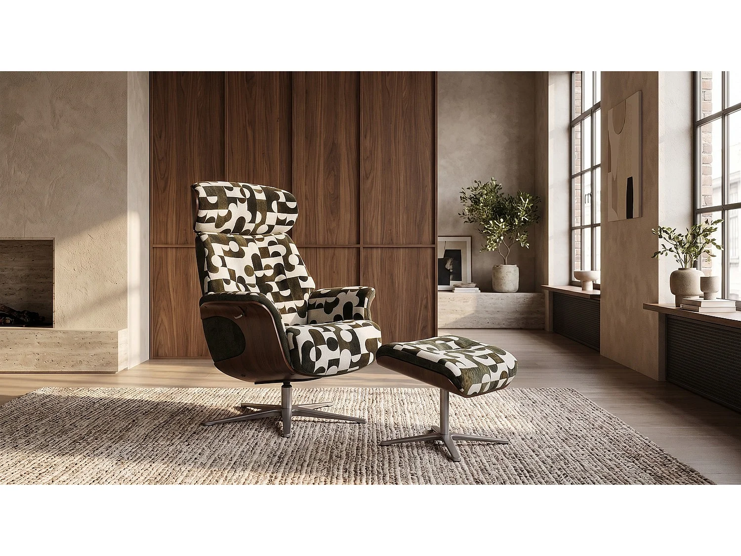 Fauteuil relax - Vert tissu tissé - TOSAR