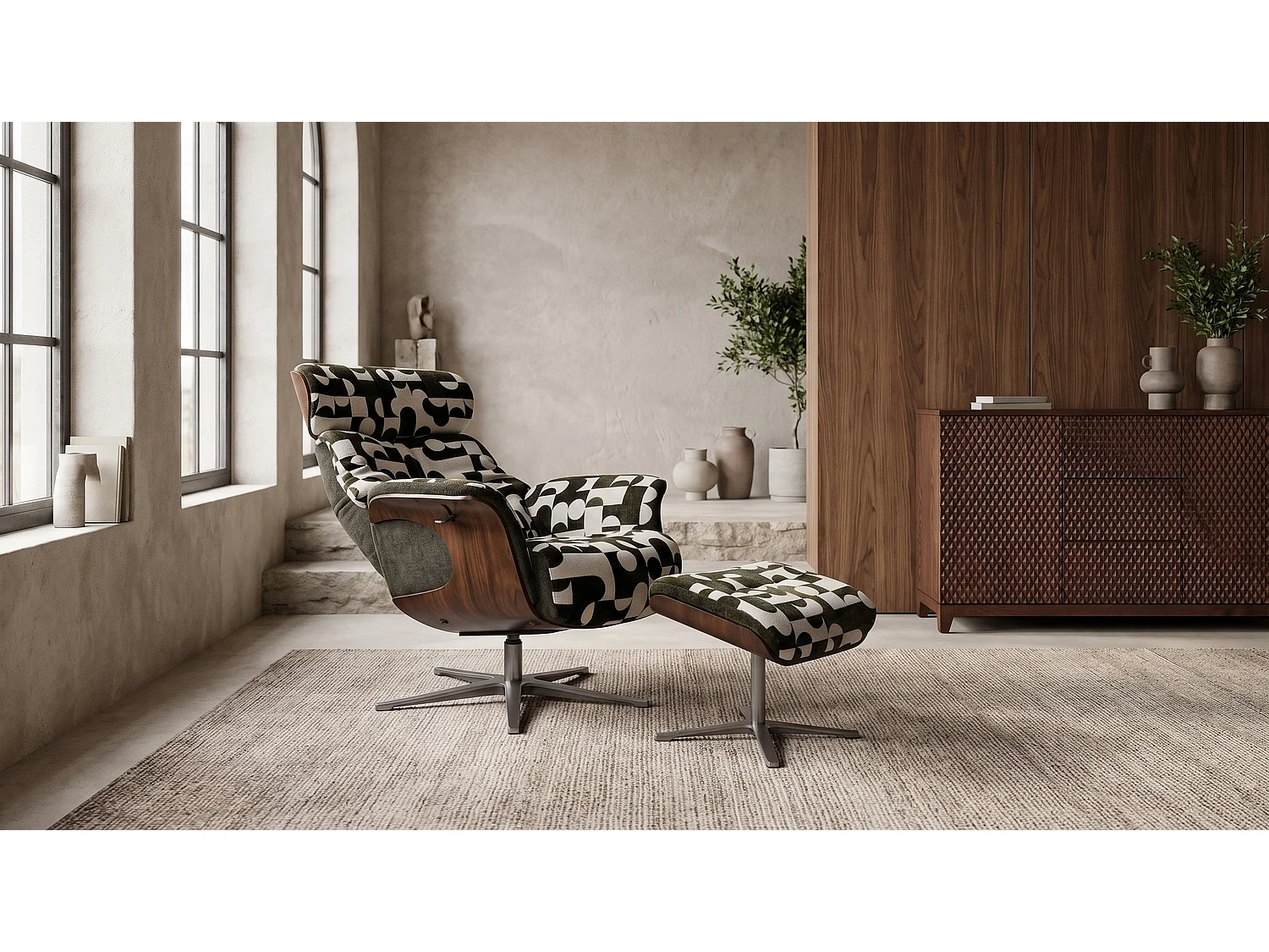 Fauteuil relax - Vert tissu tissé - TOSAR