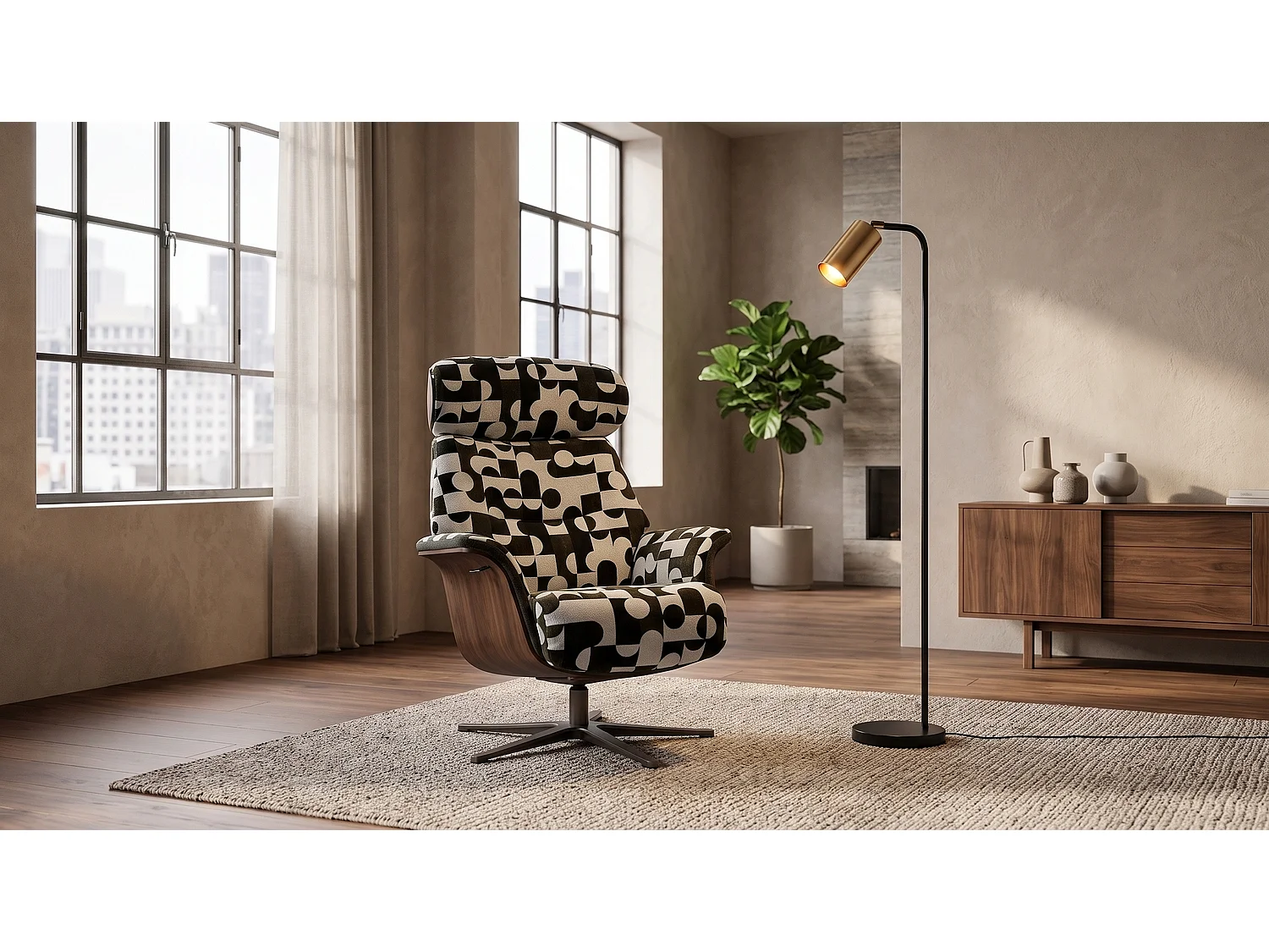 Fauteuil relax - Vert tissu tissé - TOSAR